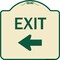 Signmission Parking Lot Exit Left Arrow Heavy-Gauge Aluminum Architectural Sign, 18" L, 18" H, TG-1818-23422 A-DES-TG-1818-23422 - alternate 1